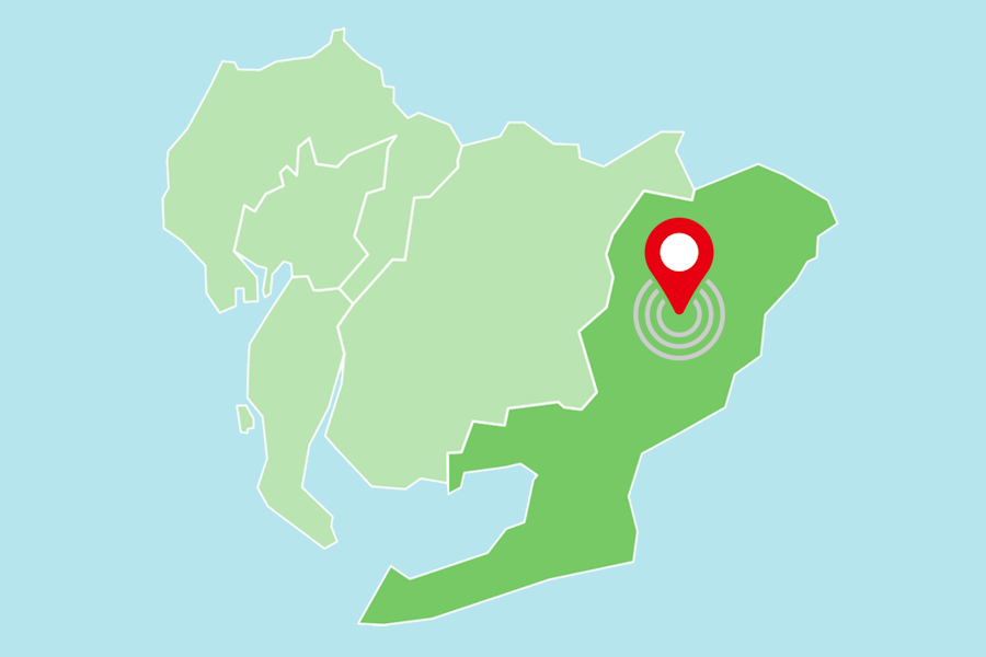 地図　東三河地域