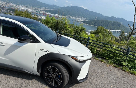 bZ4Xで行きました】広島・黄金山の眺望と電気自動車の走り【愛知トヨタ