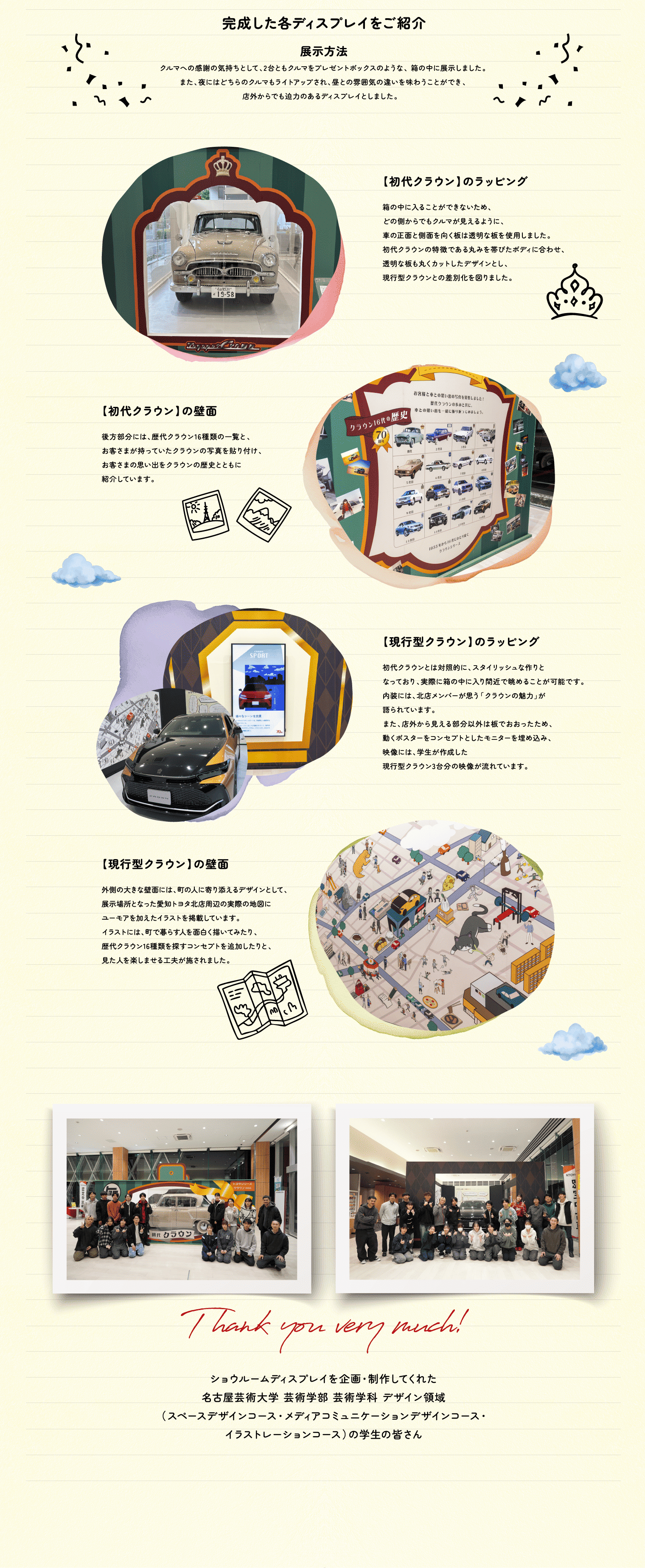 完成した各ディスプレイをご紹介