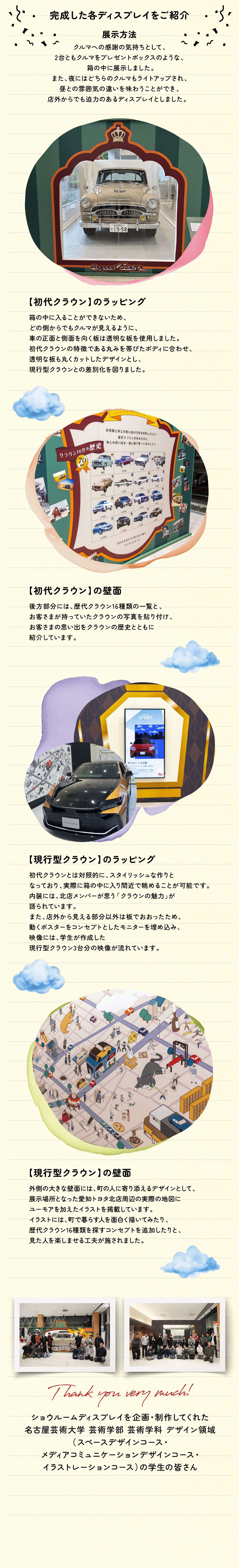 完成した各ディスプレイをご紹介