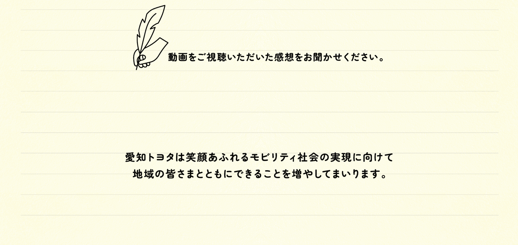 動画視聴後のアンケート