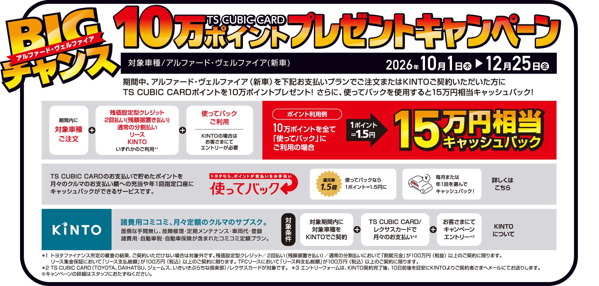 TS CUBIC CARD 10万ポイントプレゼントキャンペーン