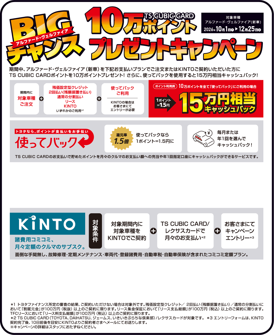 TS CUBIC CARD 10万ポイントプレゼントキャンペーン